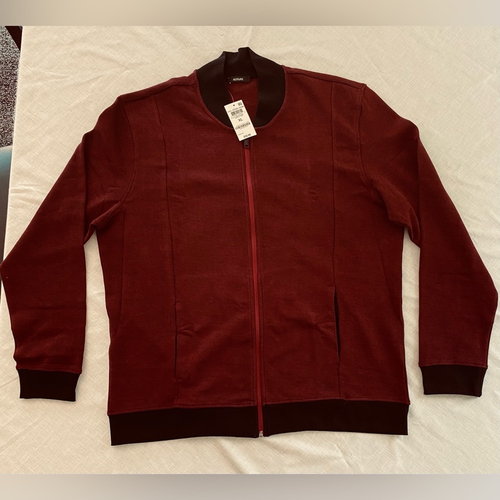 Alfani Zip Front Sweater Jacket XL